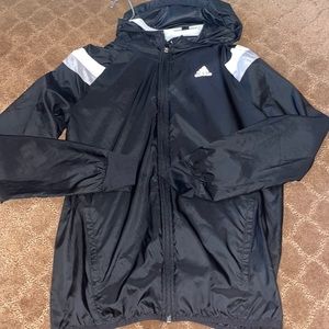 Adidas Black Windbreaker